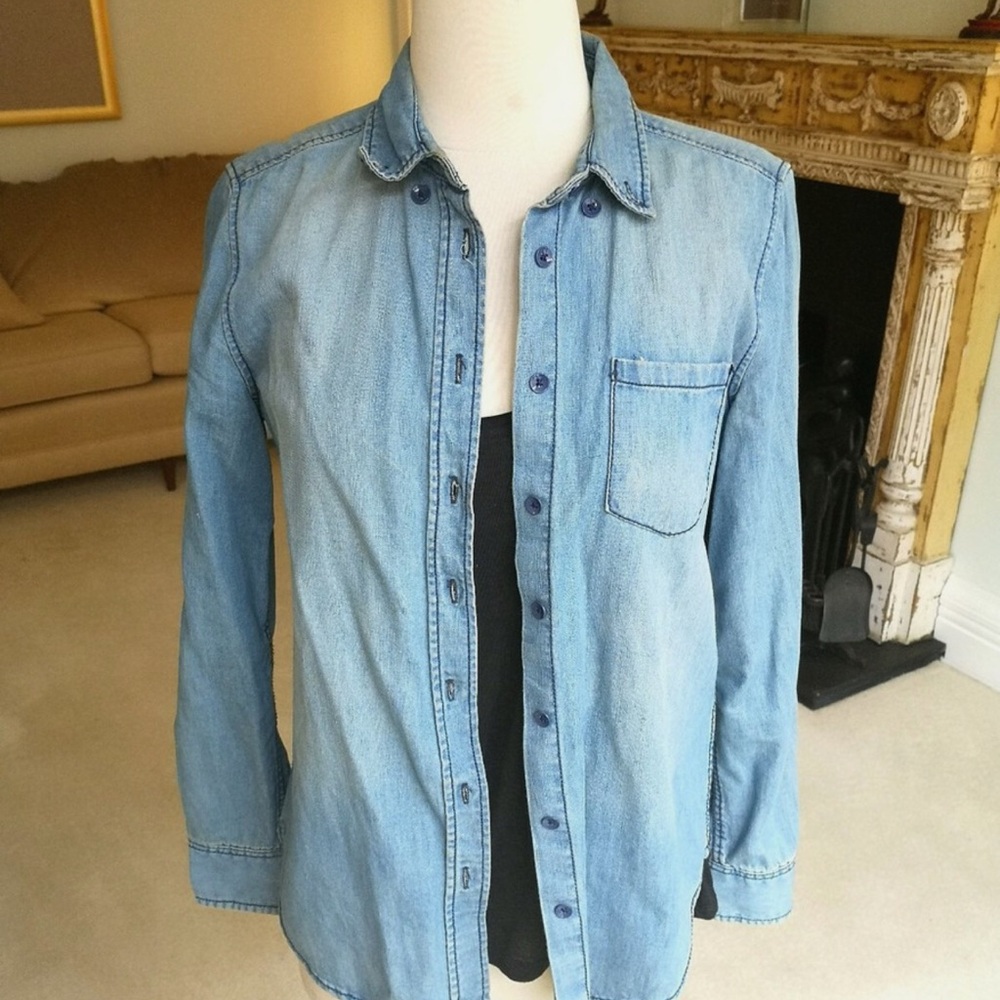 Joe Fresh Light Blue Denim Shirt s M